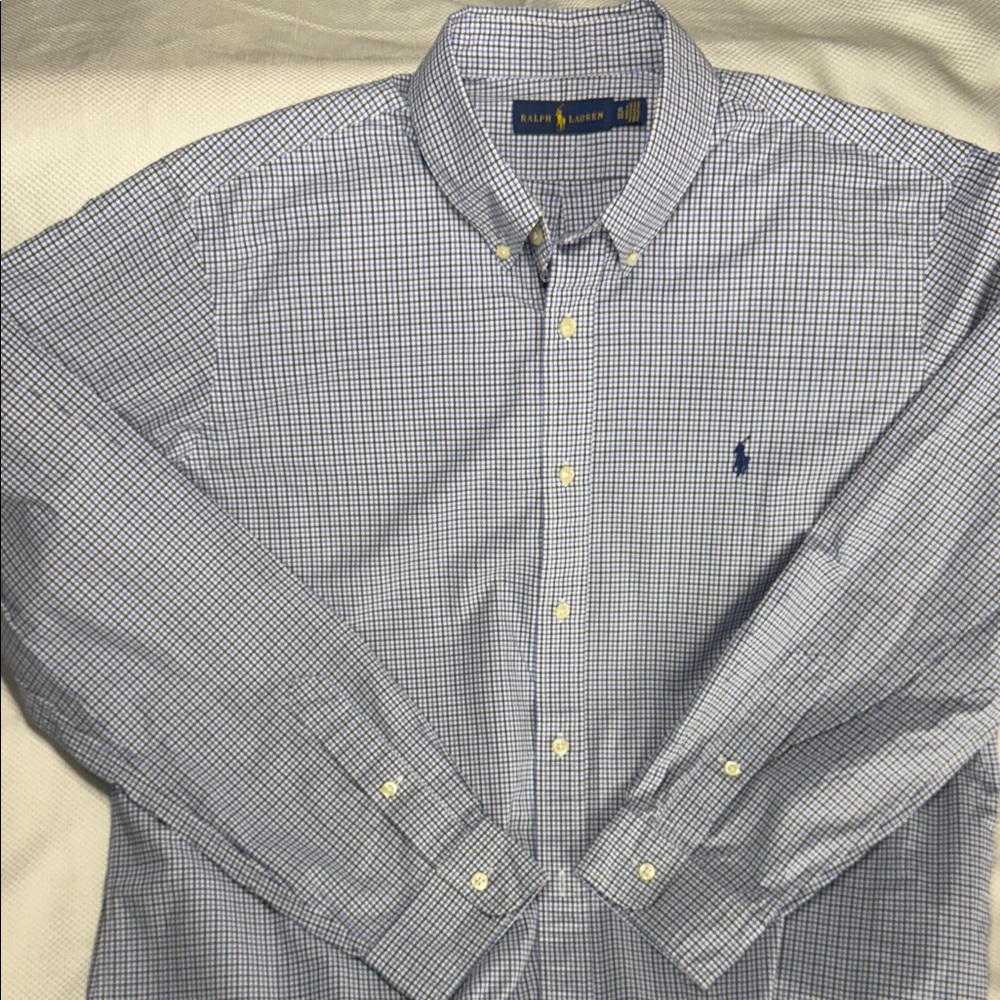Polo Ralph Lauren Men's Blue Gingham Oxford Shirt - XL